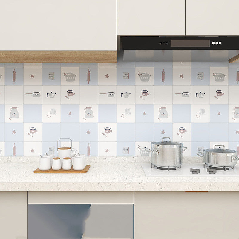 Self-adhesive High Temperature Resistant Cooking Range Cabinet Wallpaper