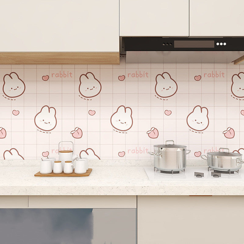 Self-adhesive High Temperature Resistant Cooking Range Cabinet Wallpaper