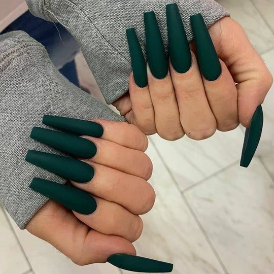 “Matte Dreams Long Ballet Tip Fashion Nails”