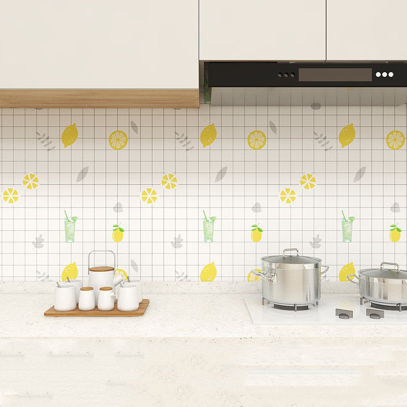 Self-adhesive High Temperature Resistant Cooking Range Cabinet Wallpaper