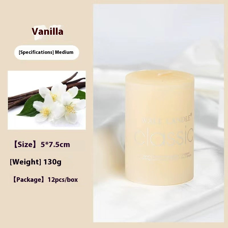 Cylindrical Color Aromatherapy Candle Brilliant Fragrance Candle Smokeless Candles