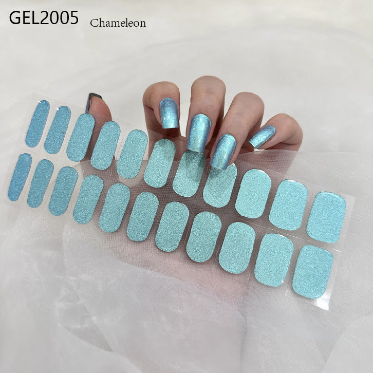 Pure Color Onion Powder Baking-free Gel Nail Art