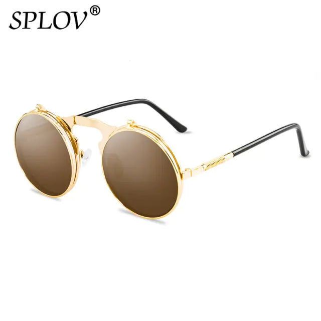 “Vintage Steampunk Flip Fashion Sunglasses”