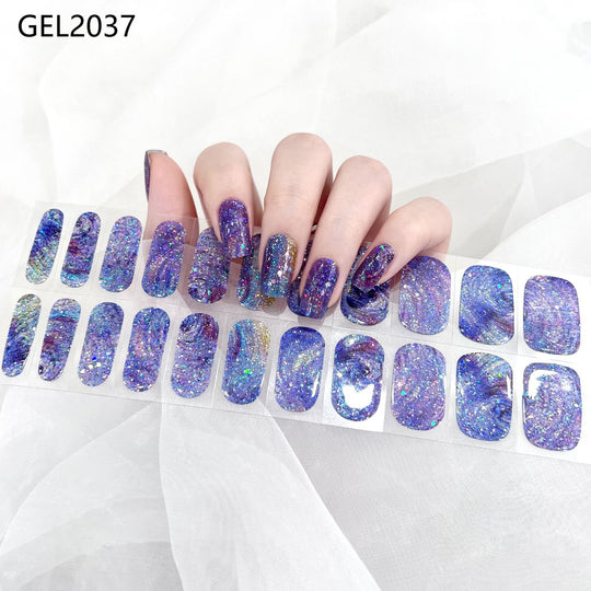 Pure Color Onion Powder Baking-free Gel Nail Art