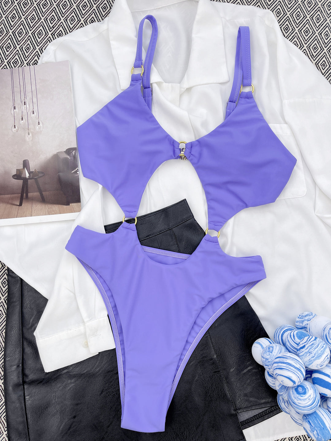 “Yvette Circle Cutout Swimsuit”