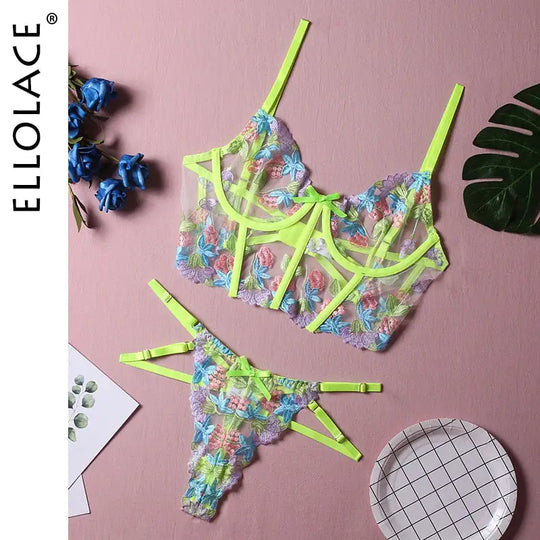 “Floral Euphoria Lingerie Set”