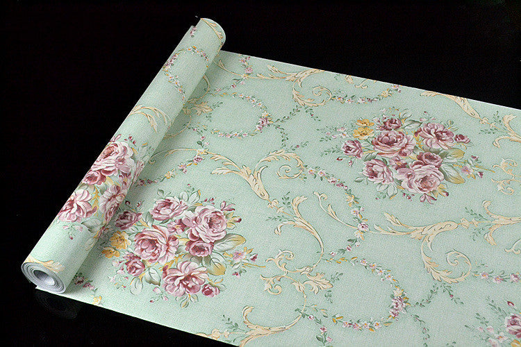 European-style Pastoral Floral Self-adhesive Wallpaper