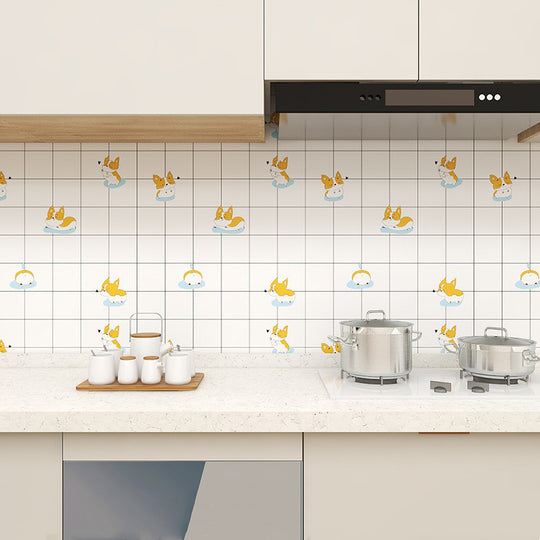 Self-adhesive High Temperature Resistant Cooking Range Cabinet Wallpaper