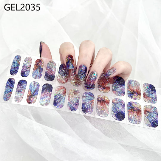 Pure Color Onion Powder Baking-free Gel Nail Art