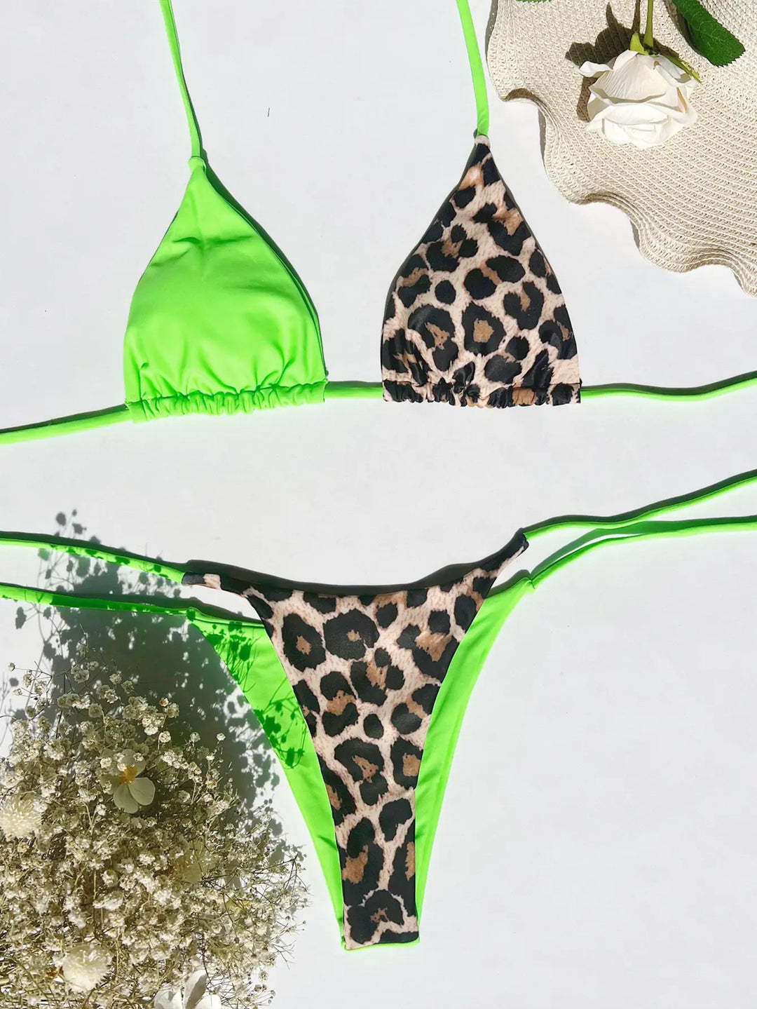 “Ellolace Sheba Leopard Print Tie Bikini”