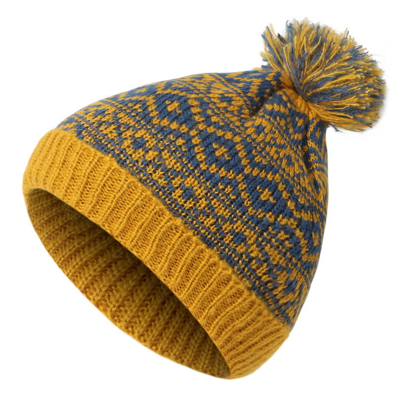 “Knitted Wool Puff Hat”