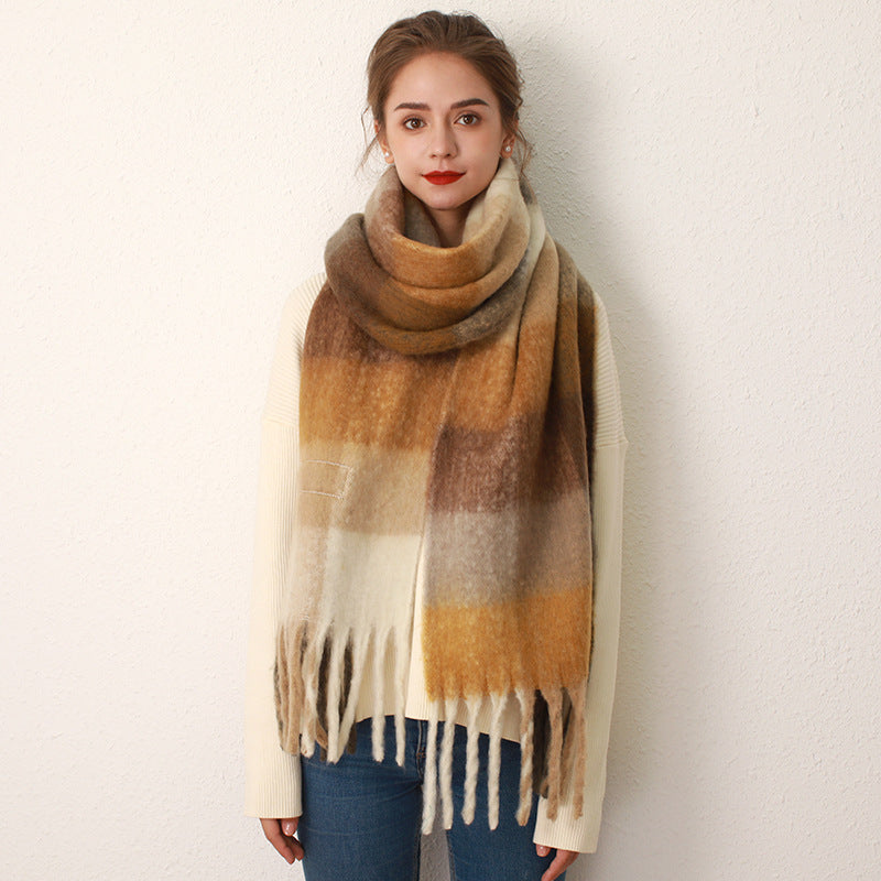 “Claire Fringed Wool Scarf”