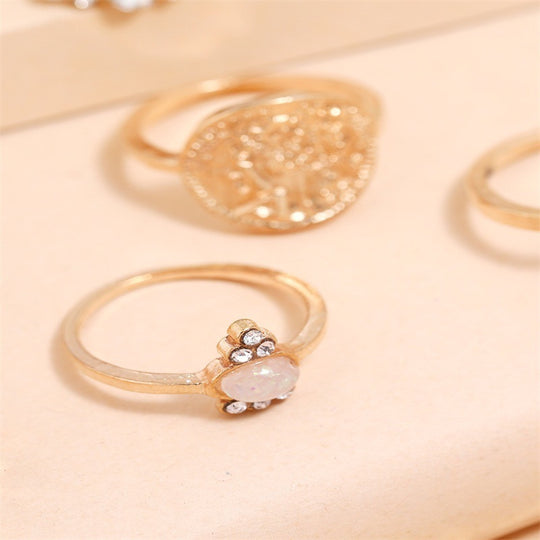 “15 Piece Gold Alloy Fashion Ring Set”