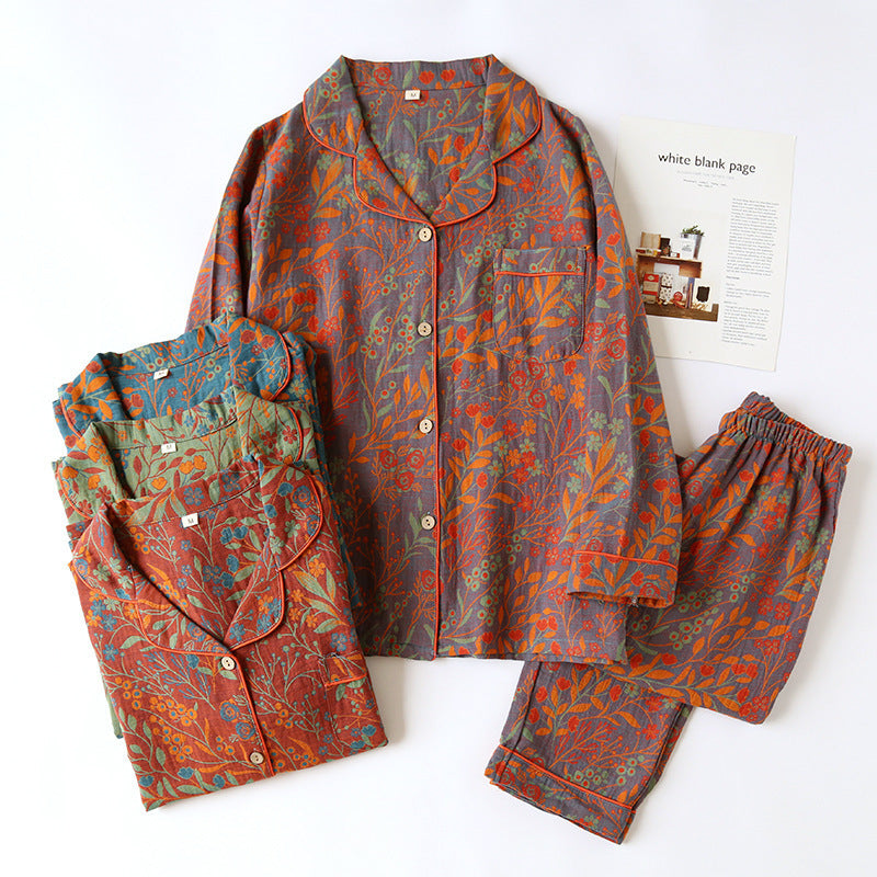 “Autumn Dreams Cotton Pajama Set”