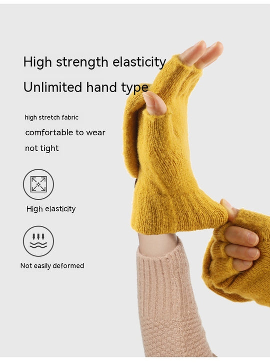 “Knitted Flip Gloves”