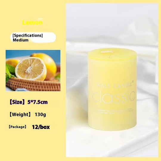 Cylindrical Color Aromatherapy Candle Brilliant Fragrance Candle Smokeless Candles