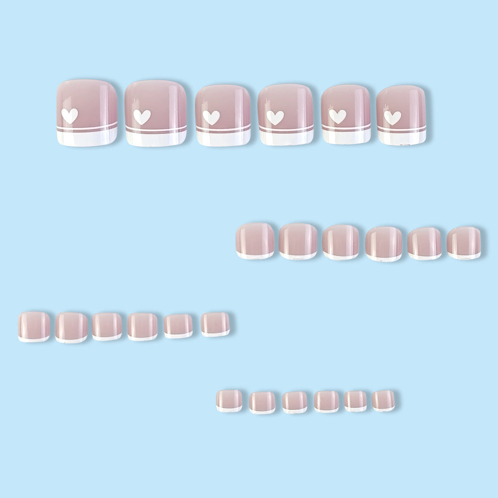 “French Pedicure 24 Piece Nail Stickers”