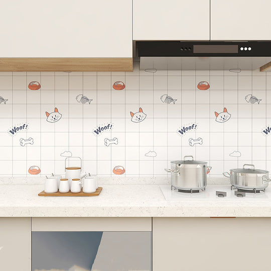 Self-adhesive High Temperature Resistant Cooking Range Cabinet Wallpaper