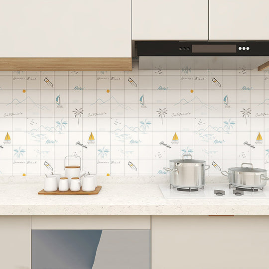 Self-adhesive High Temperature Resistant Cooking Range Cabinet Wallpaper