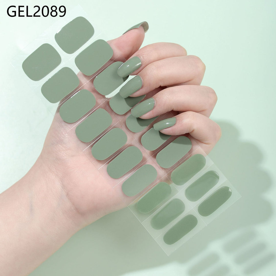 Pure Color Onion Powder Baking-free Gel Nail Art