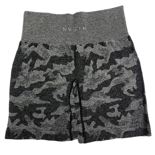 "Jasleen High Waisted Camo Shorts”