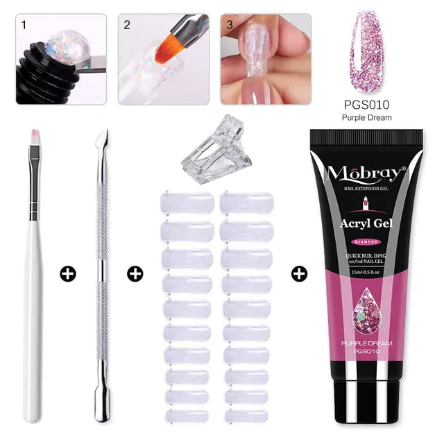 "Mobray Poly Gel Nail Kit"