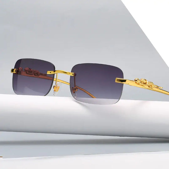 “Rimless Square Fashion Sunglasses”