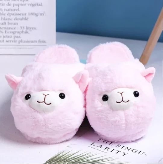 “Alpaca Plush Slippers”