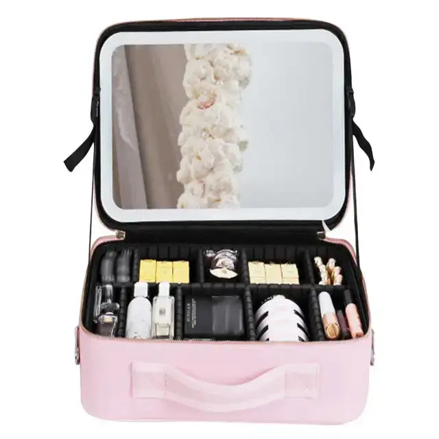 "Smart Cosmetic Case and LED Mirror"