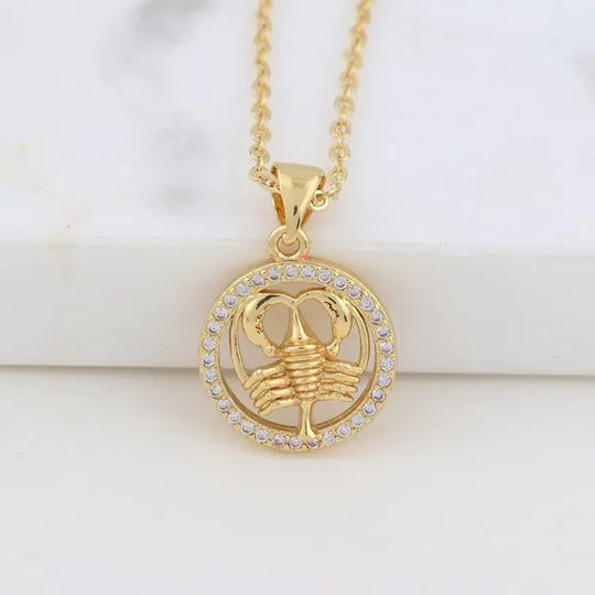 "3D Zodiac Symbol Fashion Necklace"