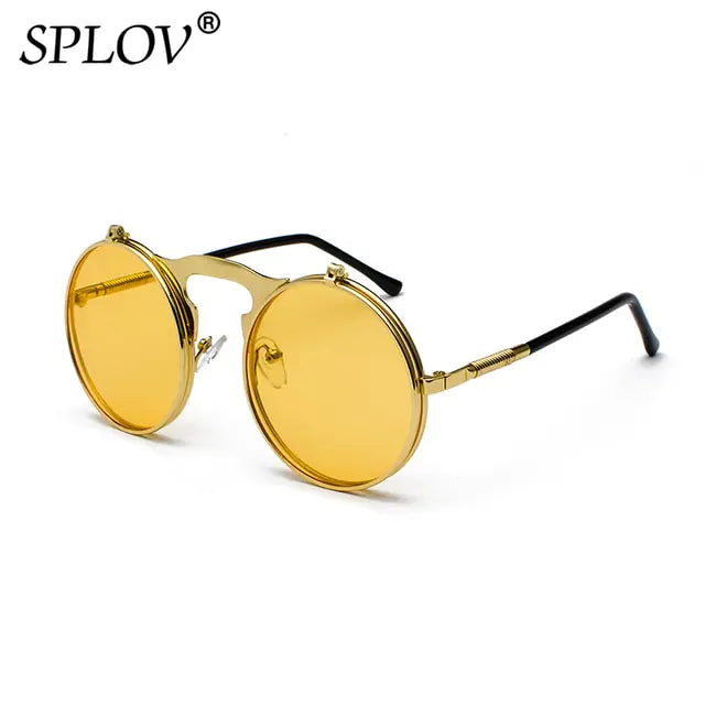 “Vintage Steampunk Flip Fashion Sunglasses”