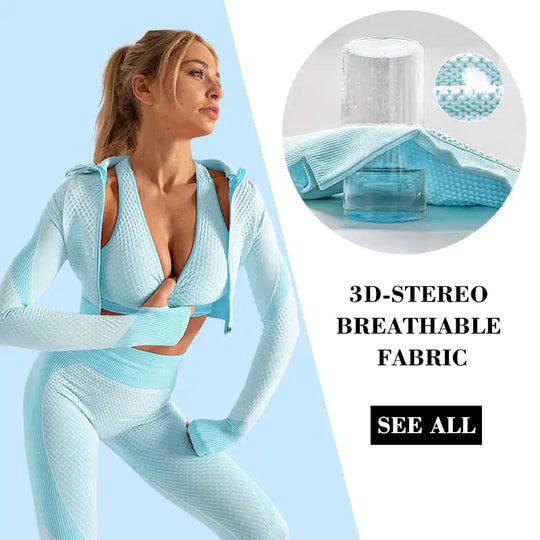 “Delilah Waffle Seamless Activewear Set”