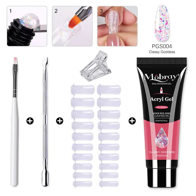 "Mobray Poly Gel Nail Kit"