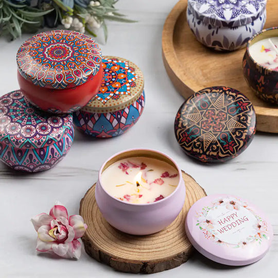 “Dried Floral Scented Candles”