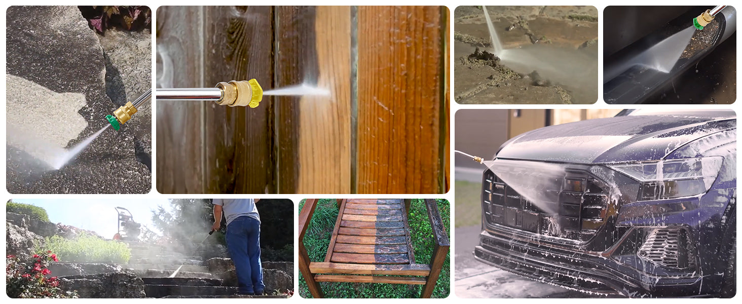 SucceBuy Gas Pressure Washer 3600 PSI 2.6 GPM Gas Powered Pressure Washer with Copper Pump Spray Gun and Extension Wand 5Nozzles