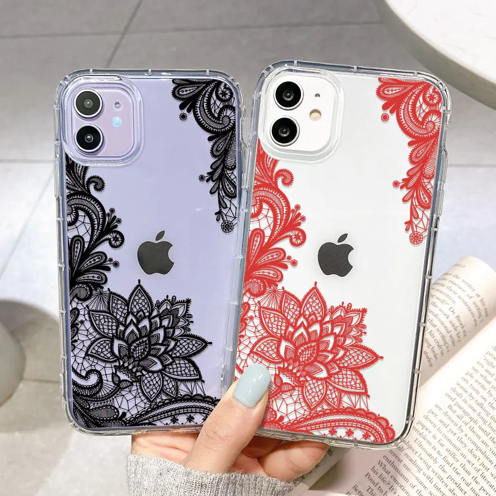 “Lace Flowers iPhone Case”