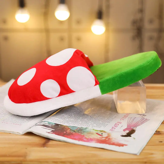 “Mushroom Plush Slippers”