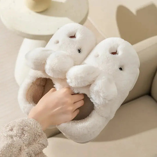 “Bunny Plush Slippers”