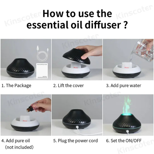 "Volcano LED Essential Oil Diffuser and Humidifier"