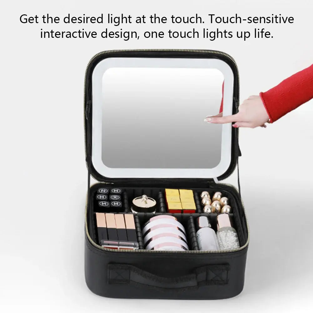 "Smart Cosmetic Case and LED Mirror"