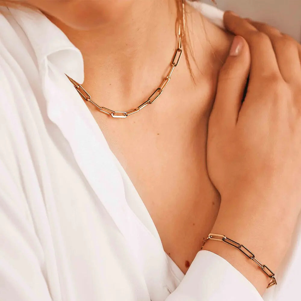 "Manco Paperclip Link Fashion Necklace"