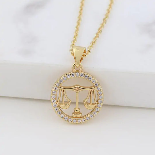 "3D Zodiac Symbol Fashion Necklace"