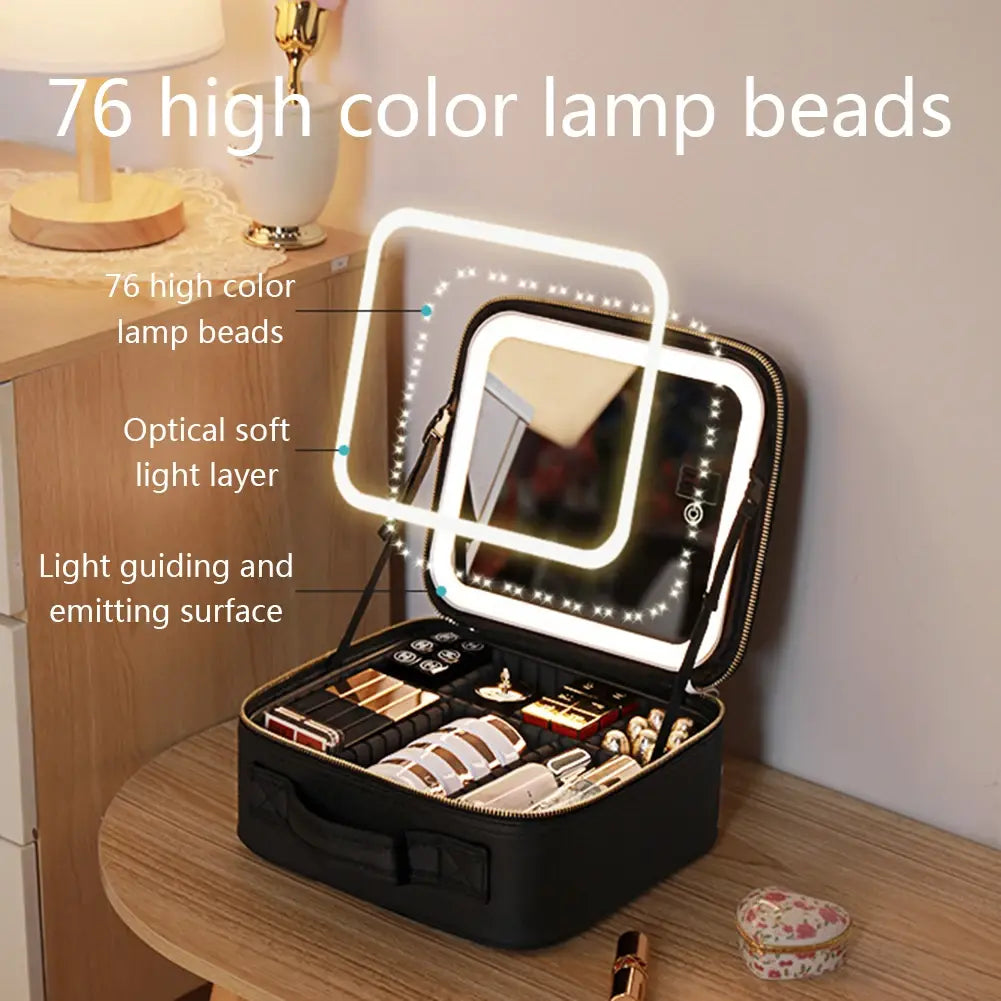 "Smart Cosmetic Case and LED Mirror"